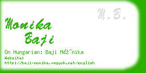 monika baji business card